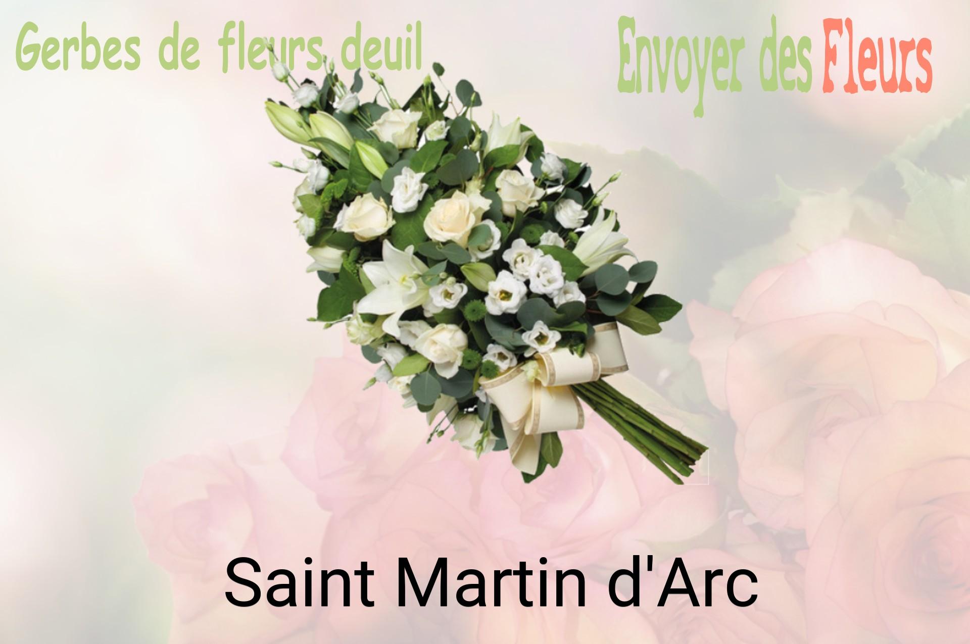 Gerbe de fleurs de deuil livrée à Saint-Martin-d'Arc